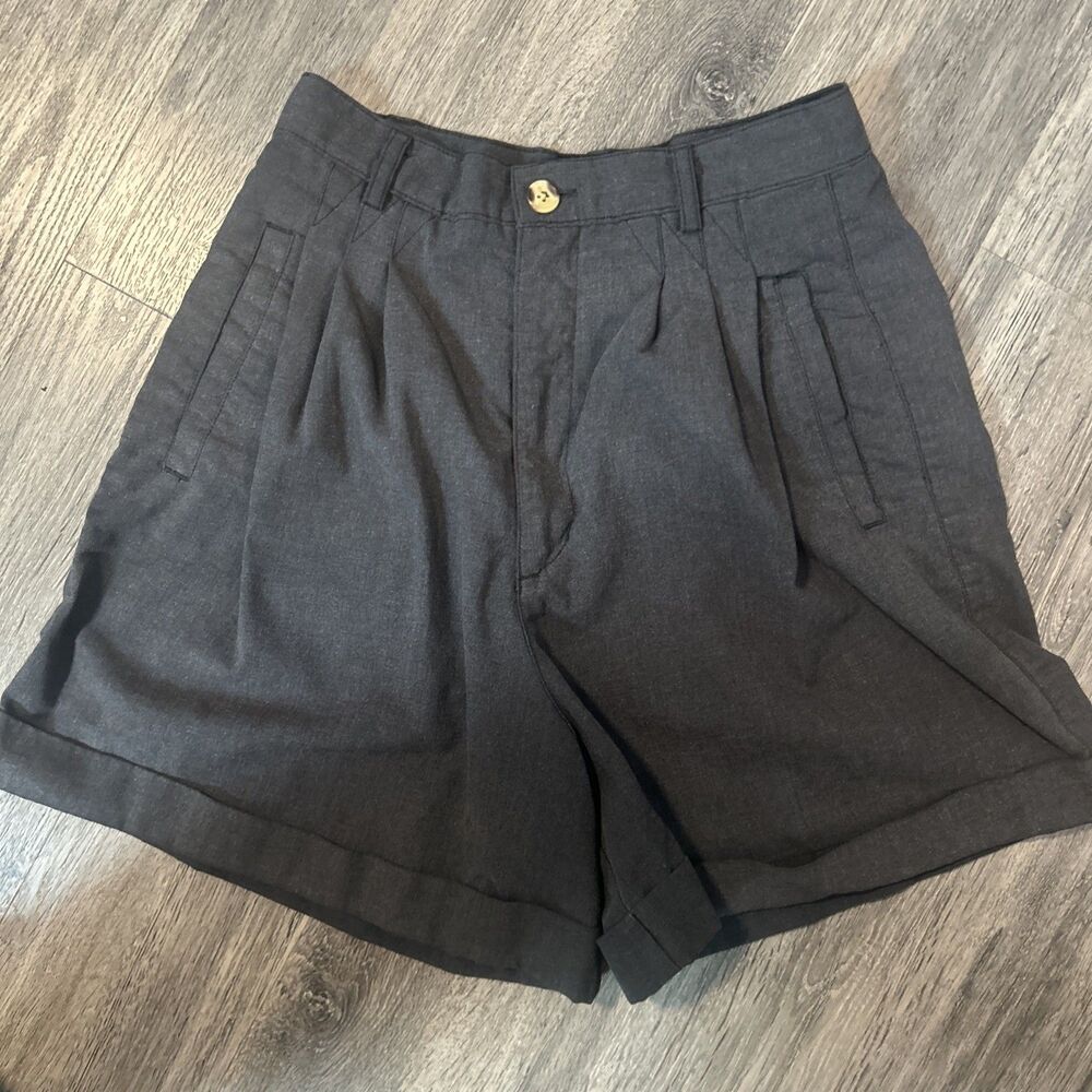 Vintage J.Macinally's Grey High Waist Pleated Shorts Size 9/10 80s 90s